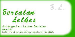 bertalan lelkes business card